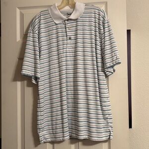 Grand Slam Golf Polo in White and Blue